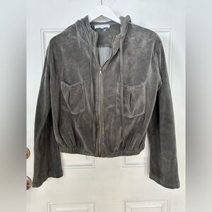 Young Fabulous & Broke Charcoal Zip-Up Hoodie